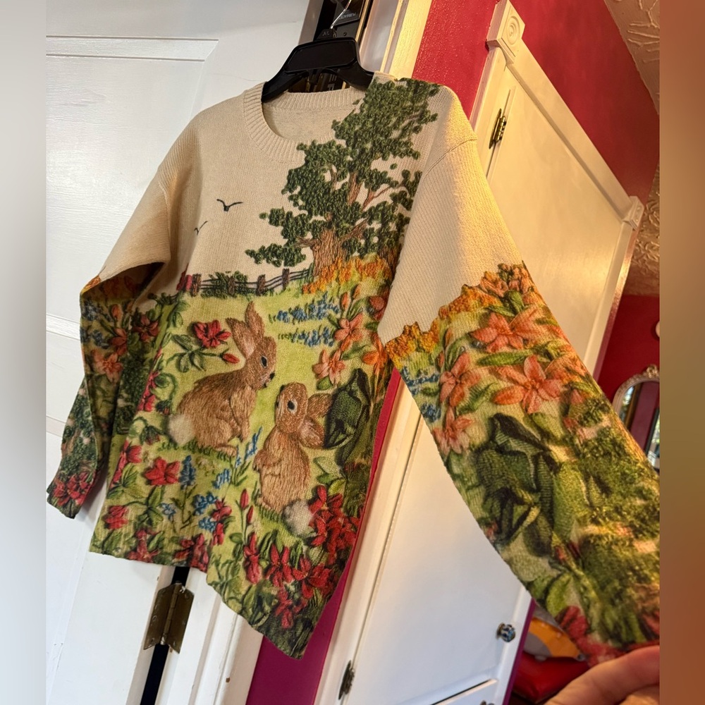 Floral Bunny Sweater - Picture 3 of 4